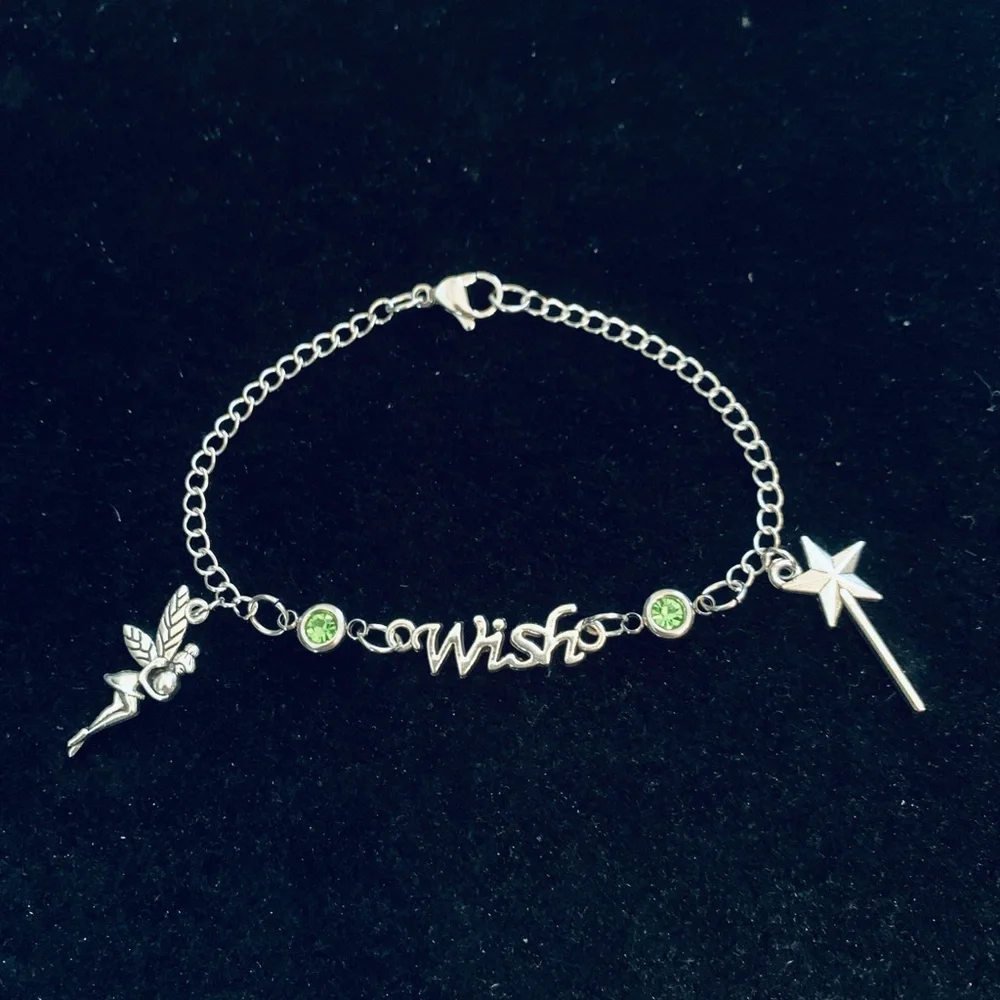 Fairy Tinkerbell “Wish” themed bracelet